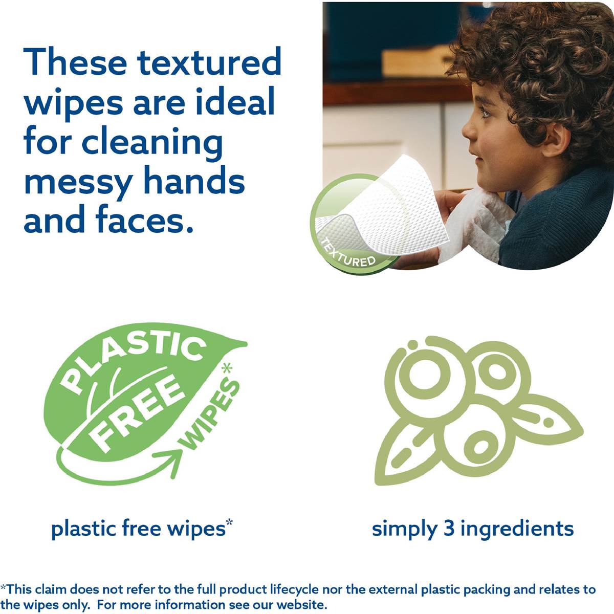 Waterwipes Textured Clean Toddler & Baby Wipes 60 Pack
