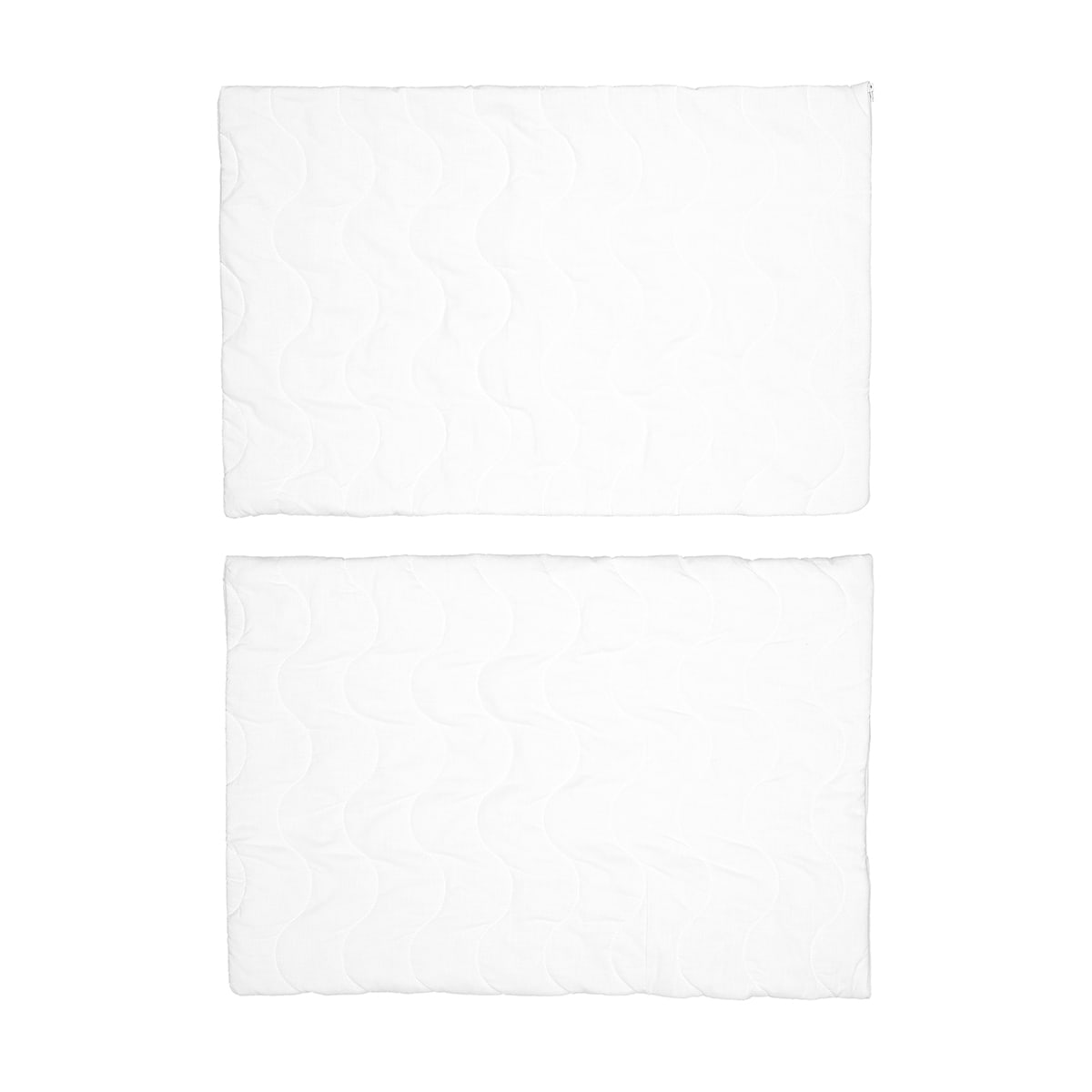 2 Pack Quilted Pillow Protectors - White