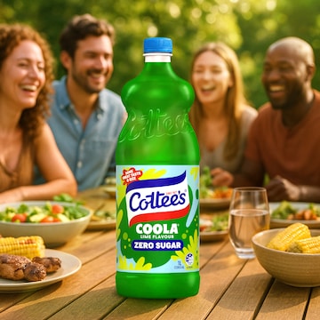 Cottee's Zero Sugar Coola Lime Cordial Sugar Free 1L