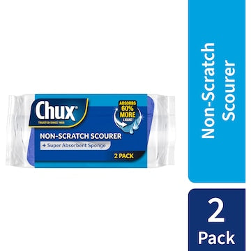Chux Non Scratch Scourer Sponge 2 pack