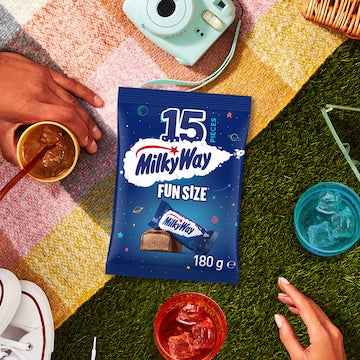 Milky Way Milk Chocolate Mini Bars Party Share Bag 15 Pieces 180g 15 pack