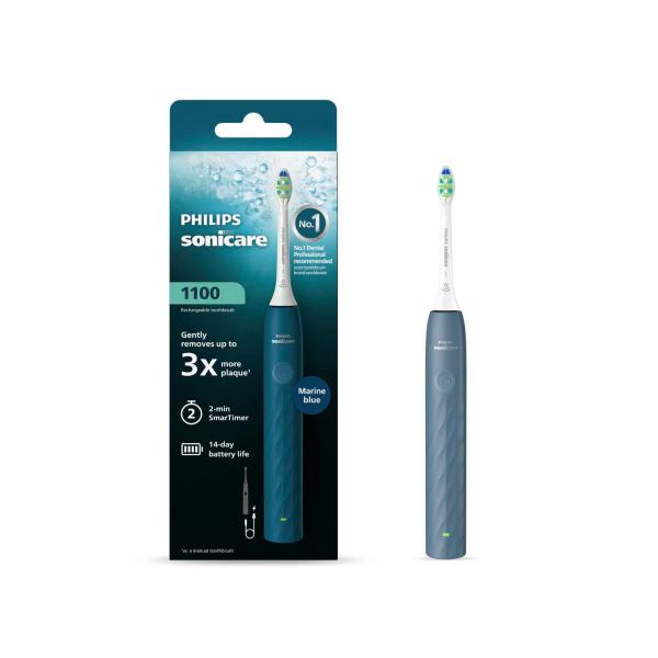*PHILIPS SONICARE ELECTRIC TOOTHBRUSH SERIES 1100 MARINE BLUE 1 PACK