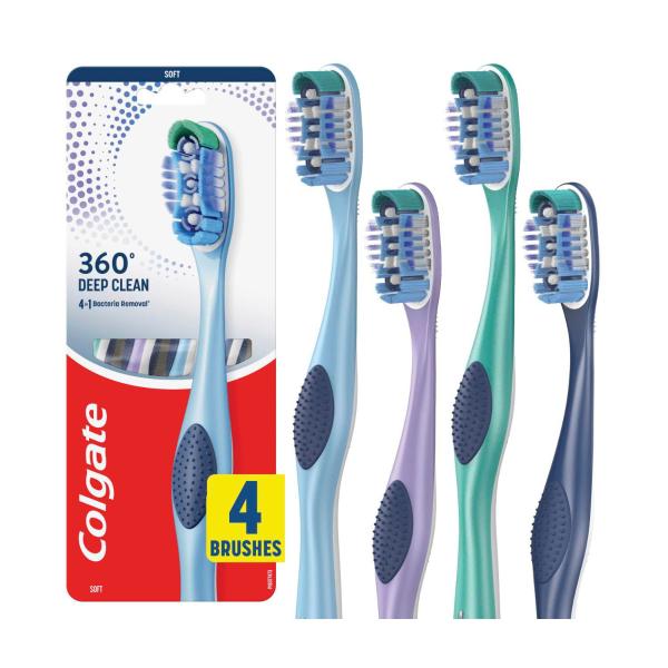 COLGATE 360 DEGREE TOOTHBRUSH SOFT 4 PACK