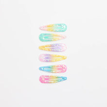 Kids Rainbow Glitter Snap Clips