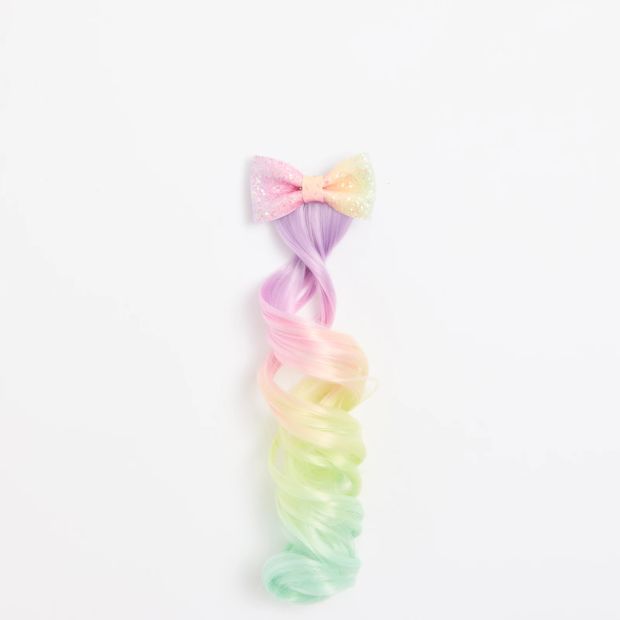 Kids Faux Hair Bow Slide Clip