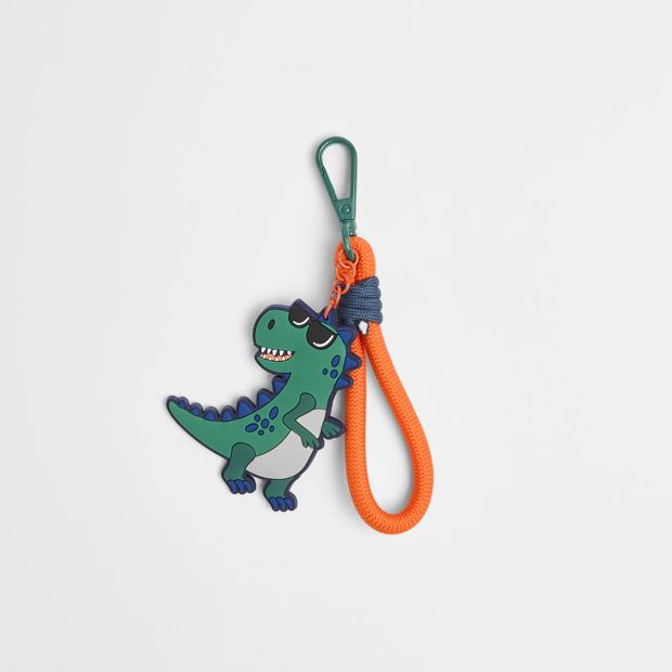 Kids Dinosaur Charm Keyring