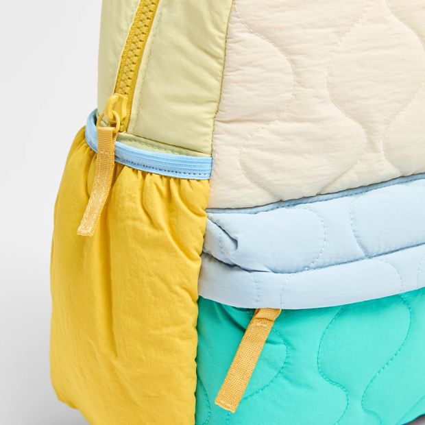 Kids Colour Block Quilted Backpack