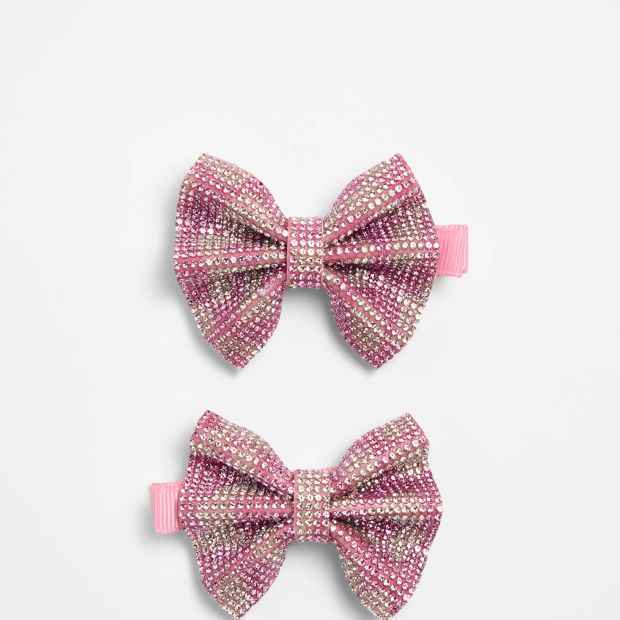 Kids 2 Pack Mini Sparkle Bow Clips