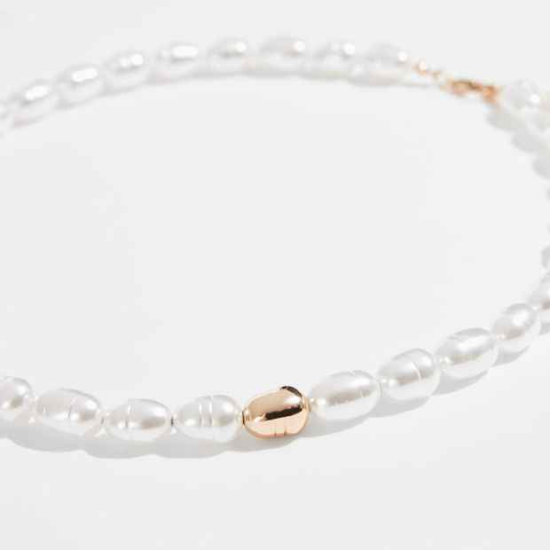 Irregular Faux Pearl Bead Necklace