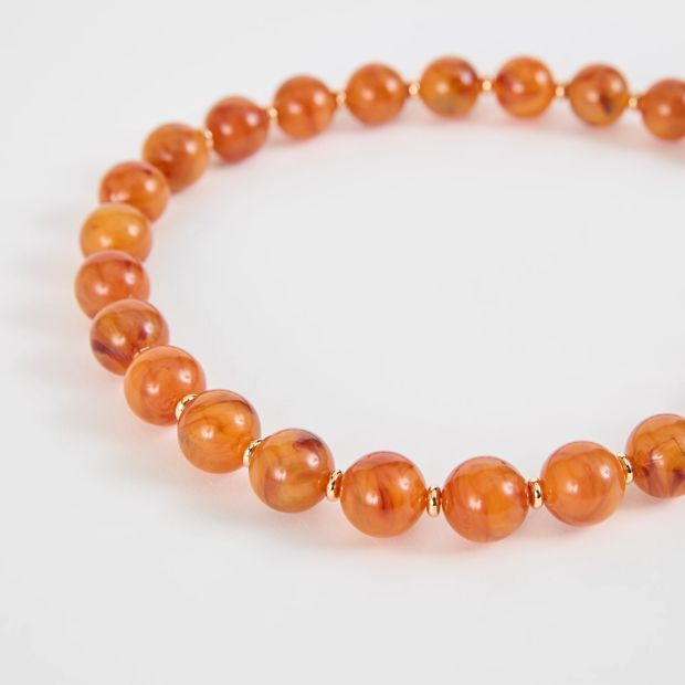 Marble Look Beaded Necklace