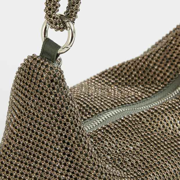 Slouchy Diamante Shoulder Bag