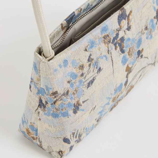 Minimal East West Floral Shoulder Bag