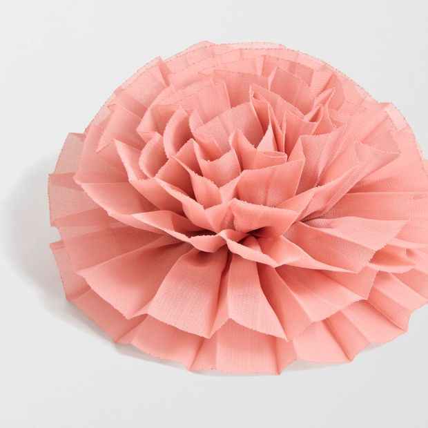Pleated Fabric Rosette Hair Clip