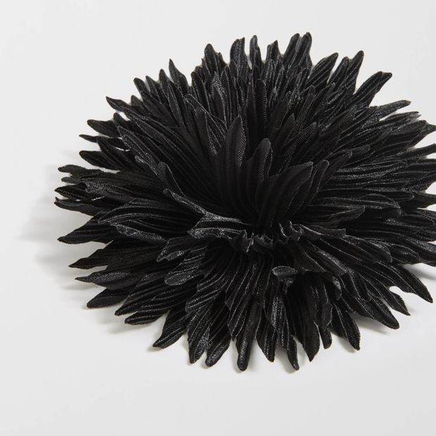Crinkle Fabric Rosette Hair Clip