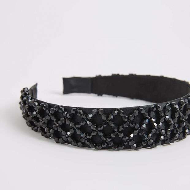 Wide Beaded Headband