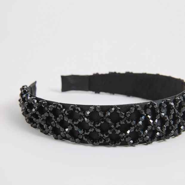 Wide Beaded Headband