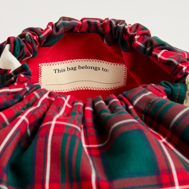 Christmas Family Matching Tartan Santa Sack