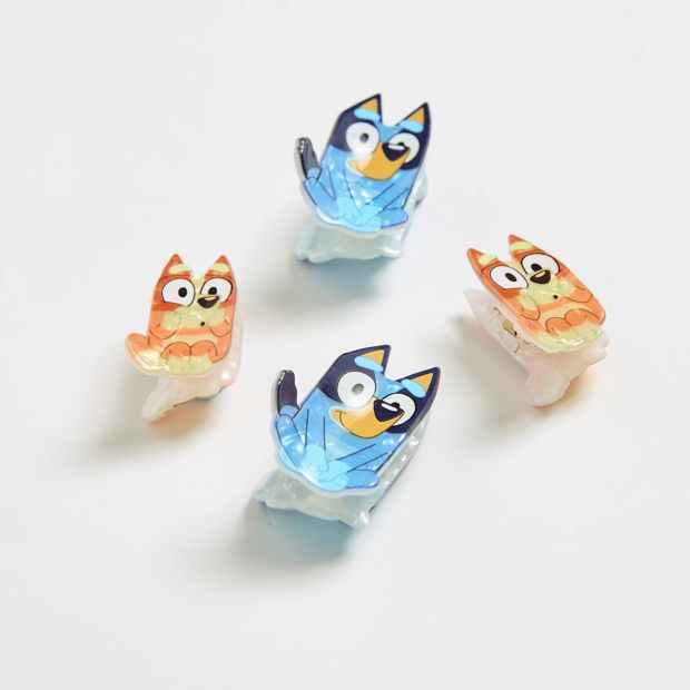Licensed Bluey & Bingo 4 Pack Mini Claw Clips