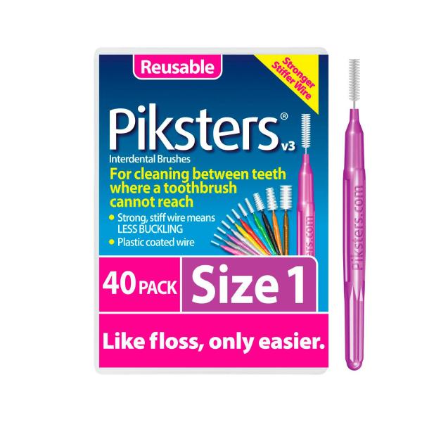 PIKSTERS INTERDENTAL BRUSHES SIZE 1 40 PACK