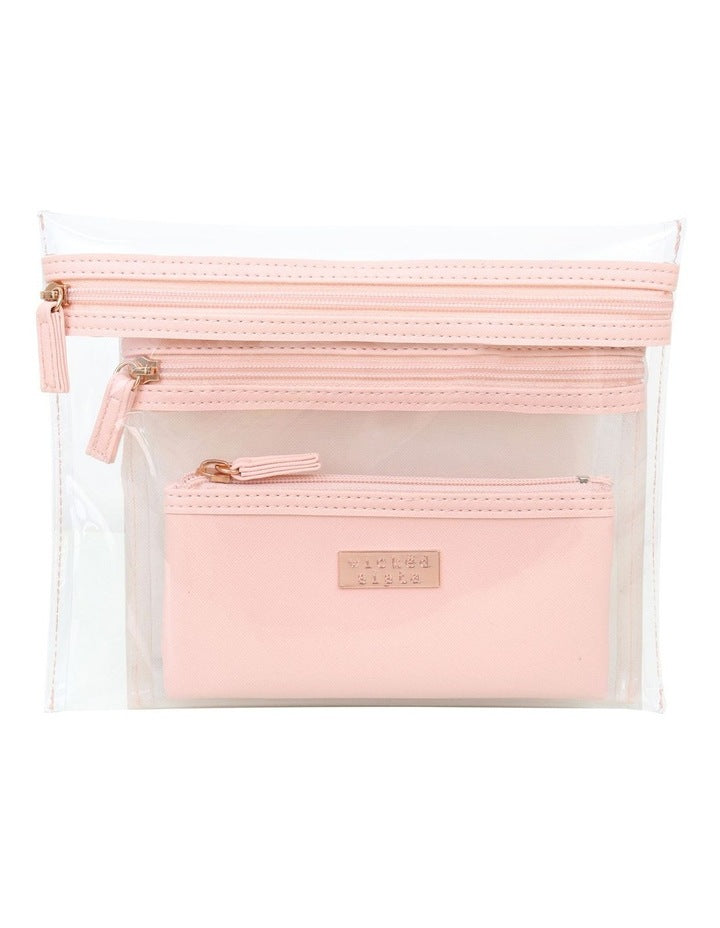 Jenna Trio Purse in Blush Pink