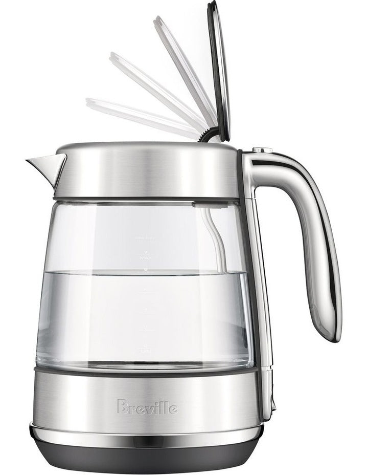 The Crystal Luxe Glass Kettle in Brushed Stainless Steel BKE765BSS4JAN1