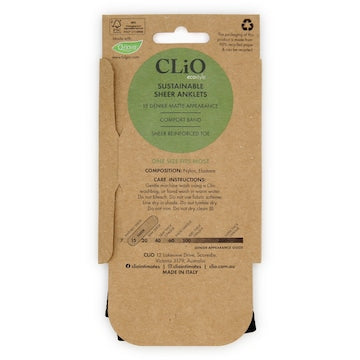 Clio Ecostyle Sheer Anklets Black each