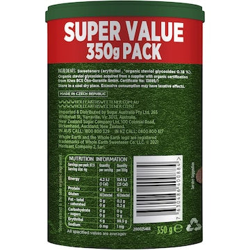 Whole Earth Stevia Sugar Replacement Super ValuePack 350g