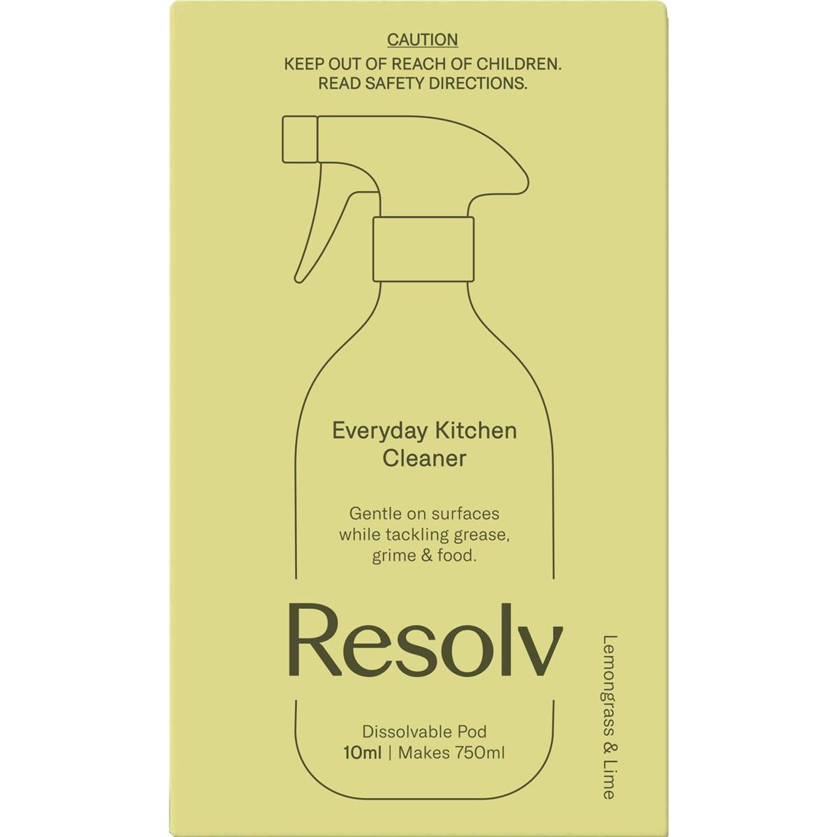 Resolv Kitchen Cleaner Pod Lemongrass & Lime 10ml
