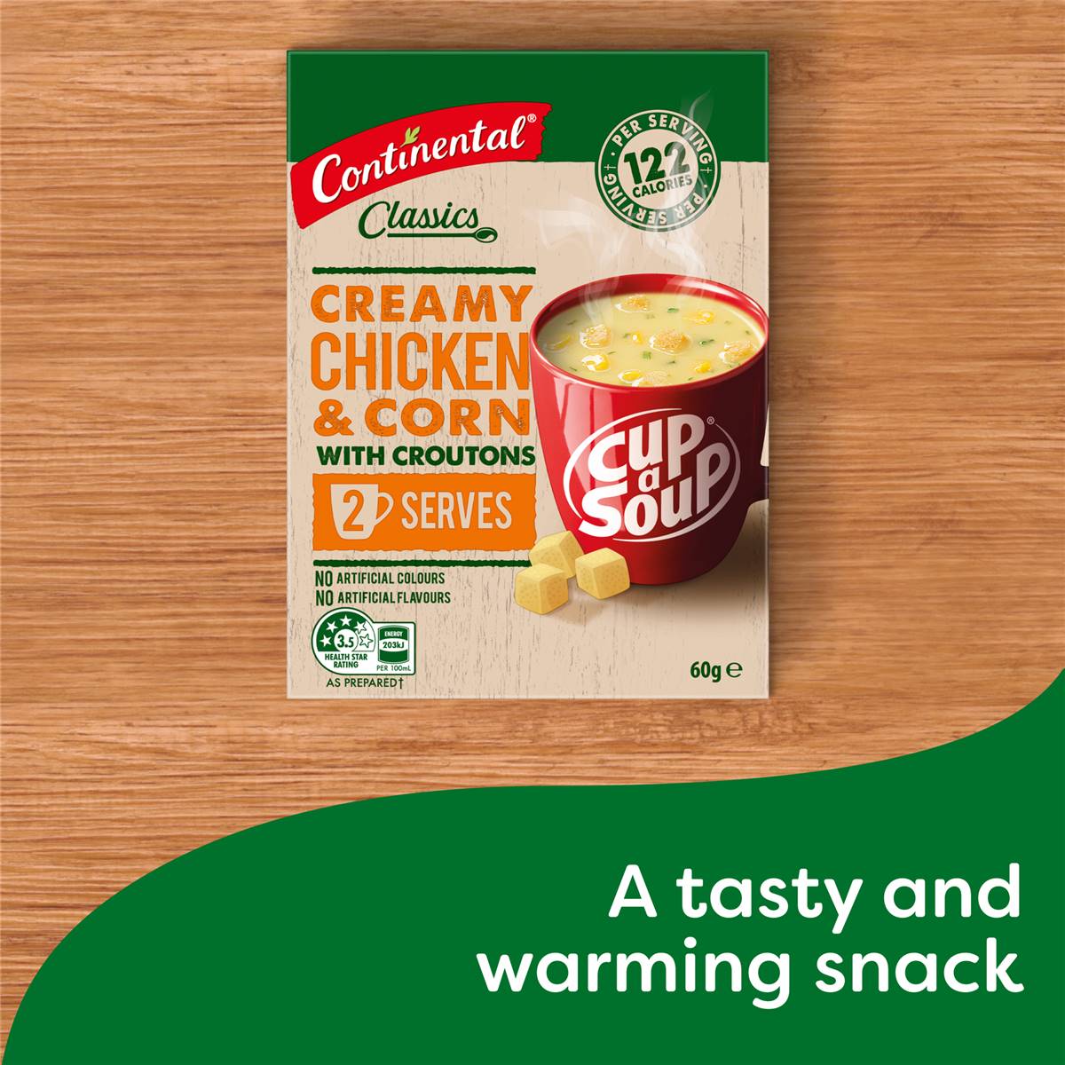 Continental Classics Cup a Soup Creamy Chicken & Corn With Croutons 60g