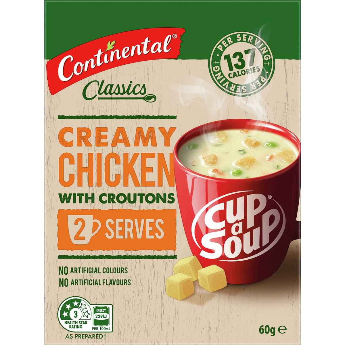 Continental Classics Cup a Soup Creamy Chicken With Croutons 60g