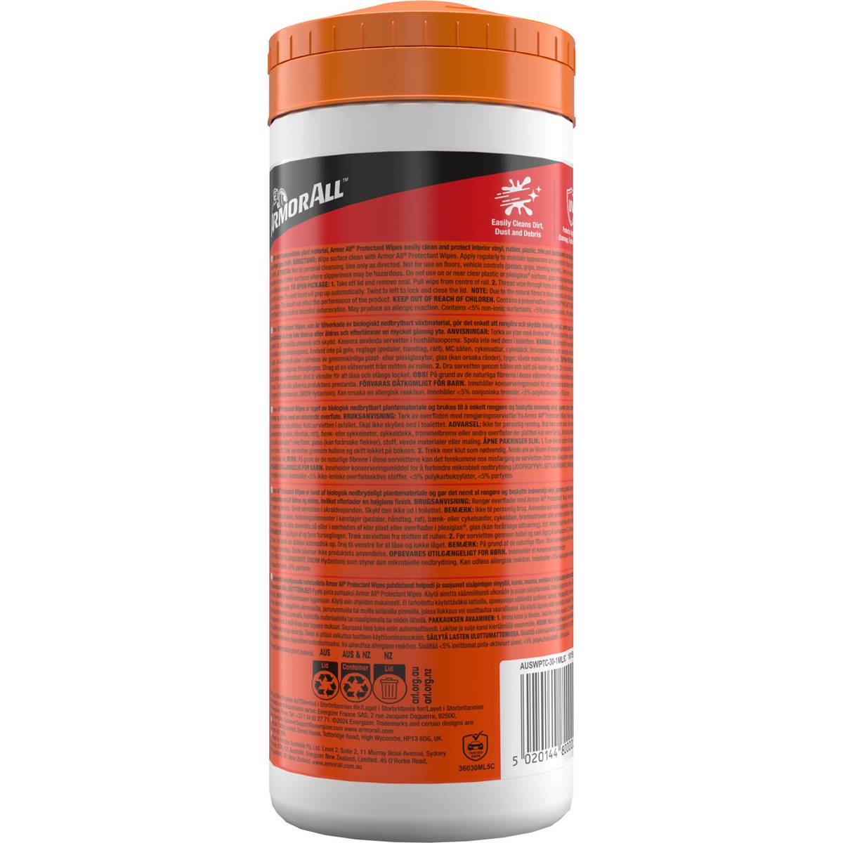 Armor All Ultra Shine Protectant Car Cleaning Wipes 30 pack