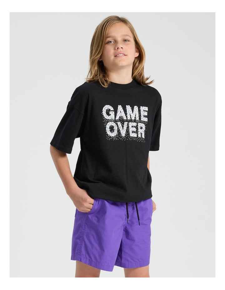 Essentials Woven Volley Short in Purple