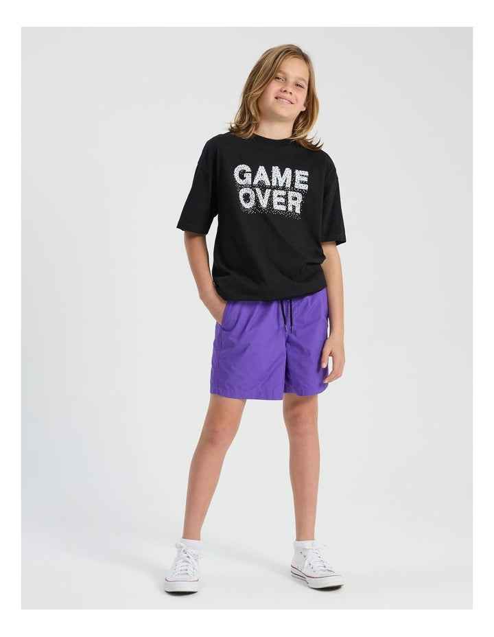 Essentials Woven Volley Short in Purple