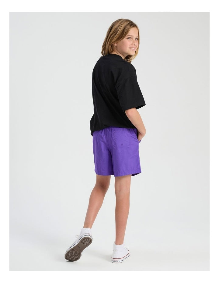 Essentials Woven Volley Short in Purple