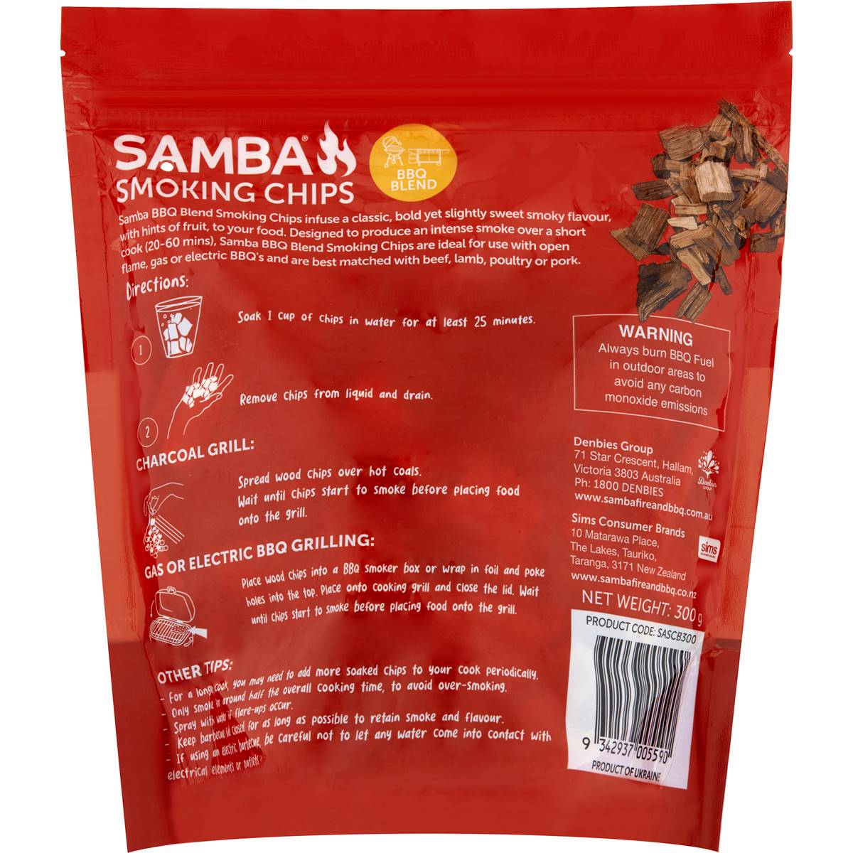 Samba Smoking Chips 300g