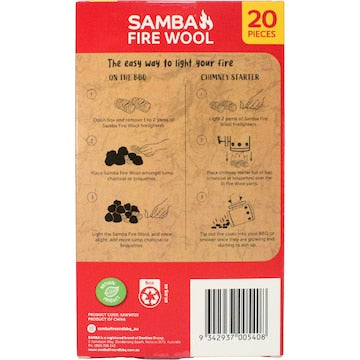 Samba Fire Wool Firelighter 20 pack