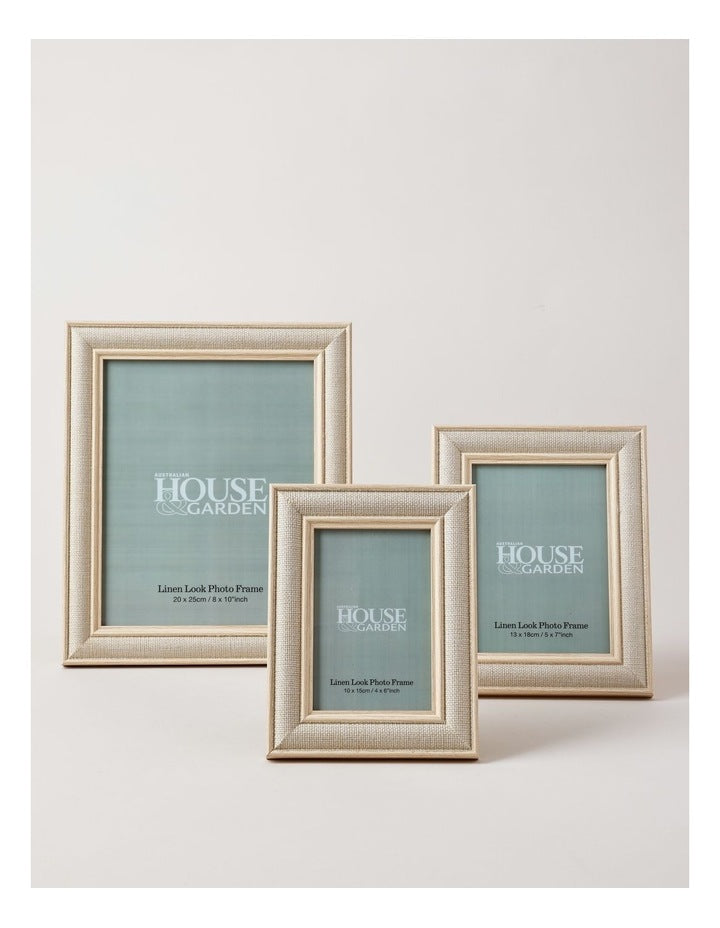 Linen Look Wrapped Photo Frame 10x15cm