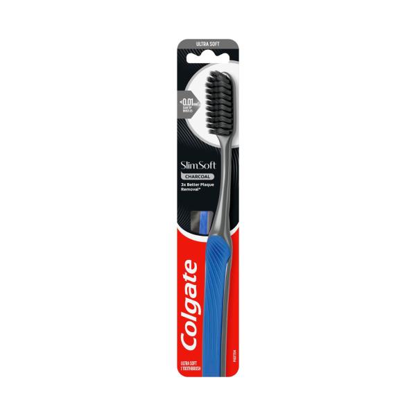 COLGATE TOOTHBRUSH SLIM SOFT CHARCOAL 1PK