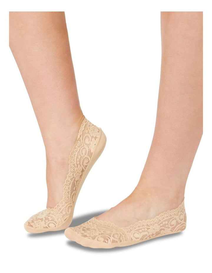 Lace Footlet in Natural