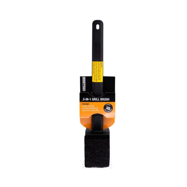 GRILLMAN BBQ 3-IN-1 NYLON GRILL BRUSH