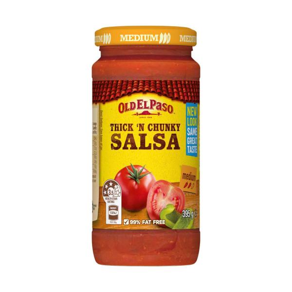 OLD EL PASO THICK N CHUNKY MEDIUM SALSA 395G