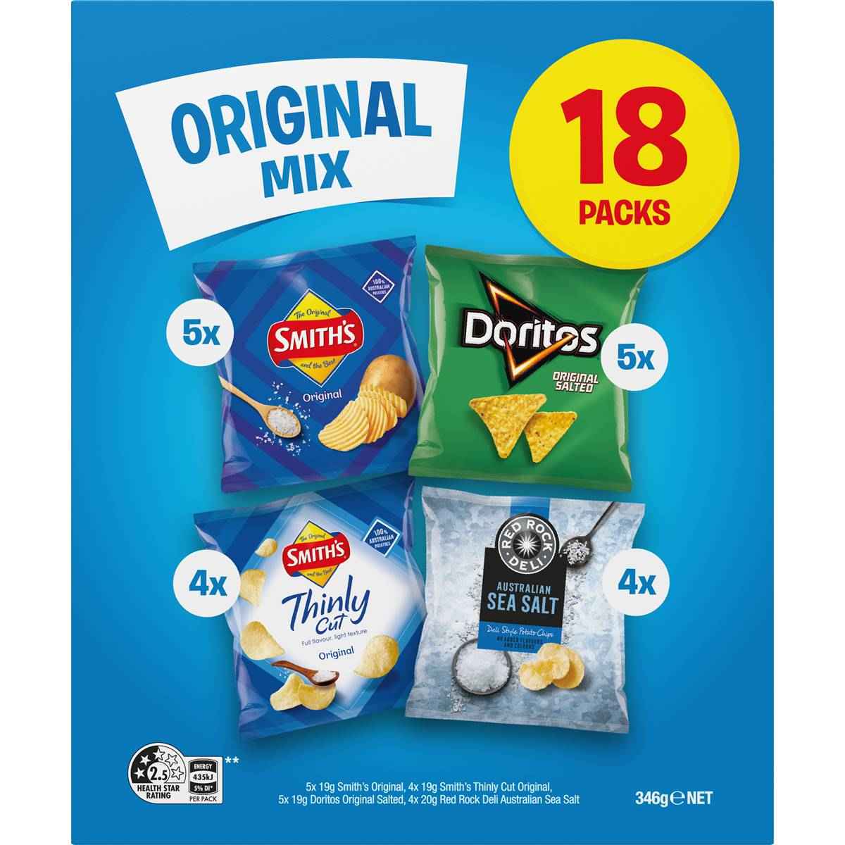 Smith's Multipack Variety Original Salted Mix 18 pack