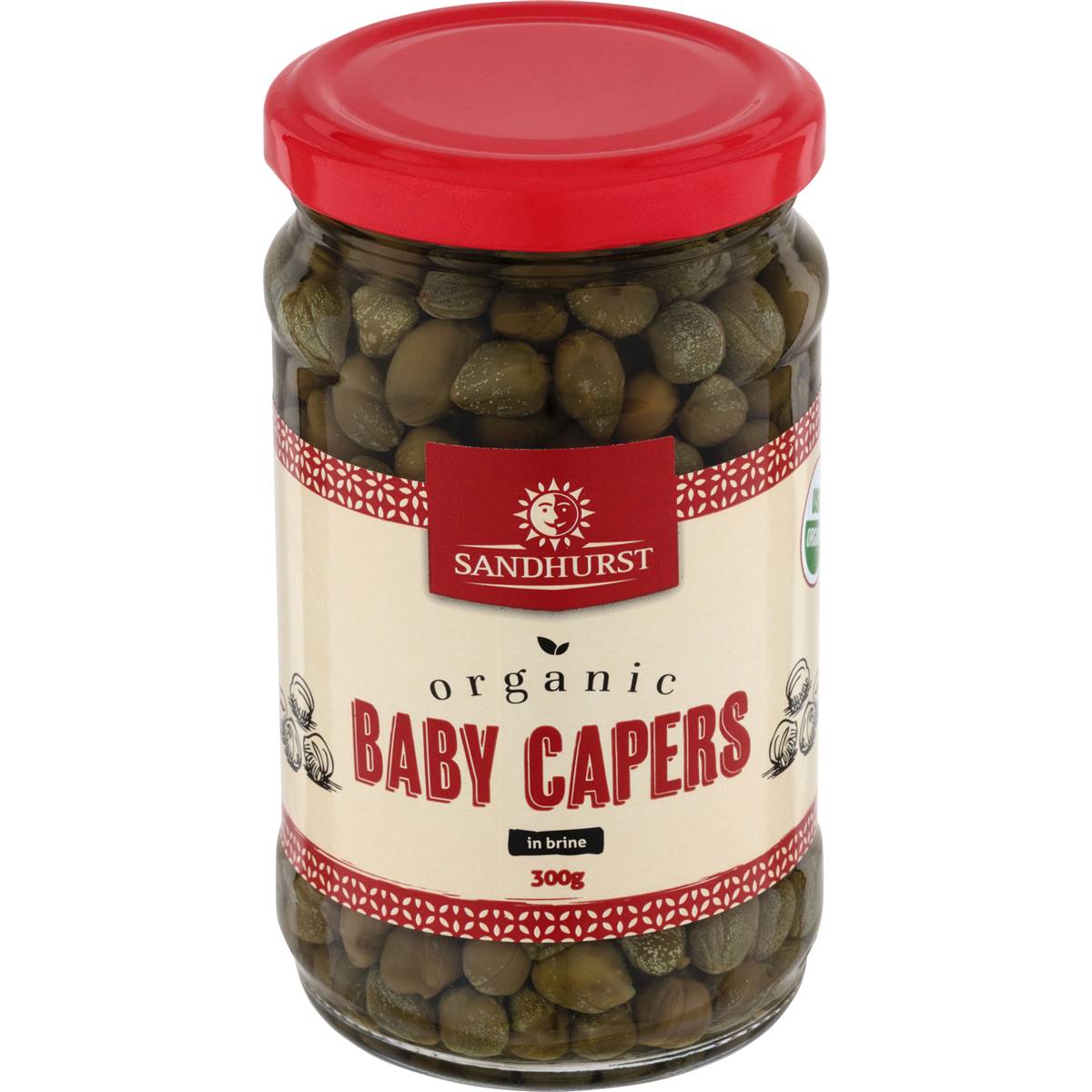 Sandhurst Organic Baby Capers In Brine 300g