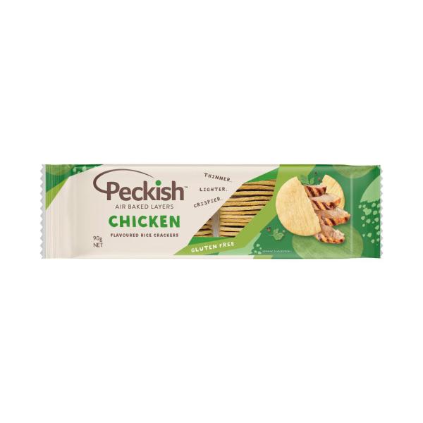 PECKISH RICE CRACKERS CHICKEN 90G