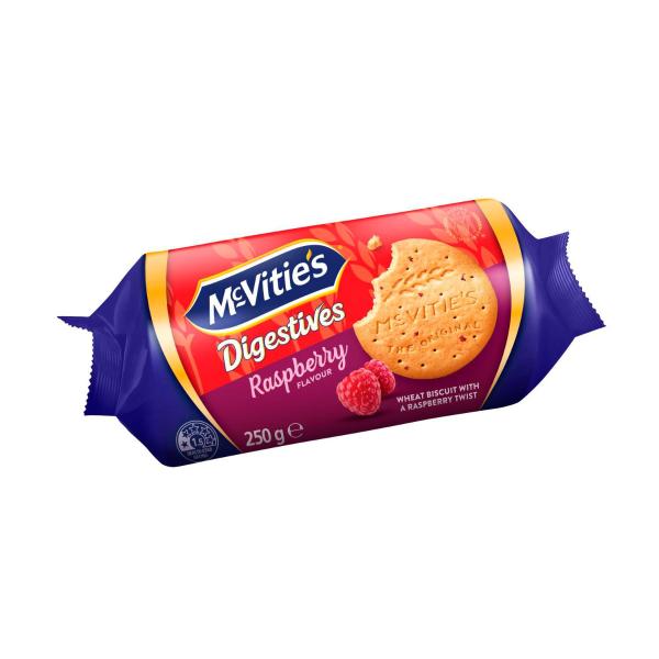 MCVITIE'S DIGESTIVES RASPBERRY 250GRAM