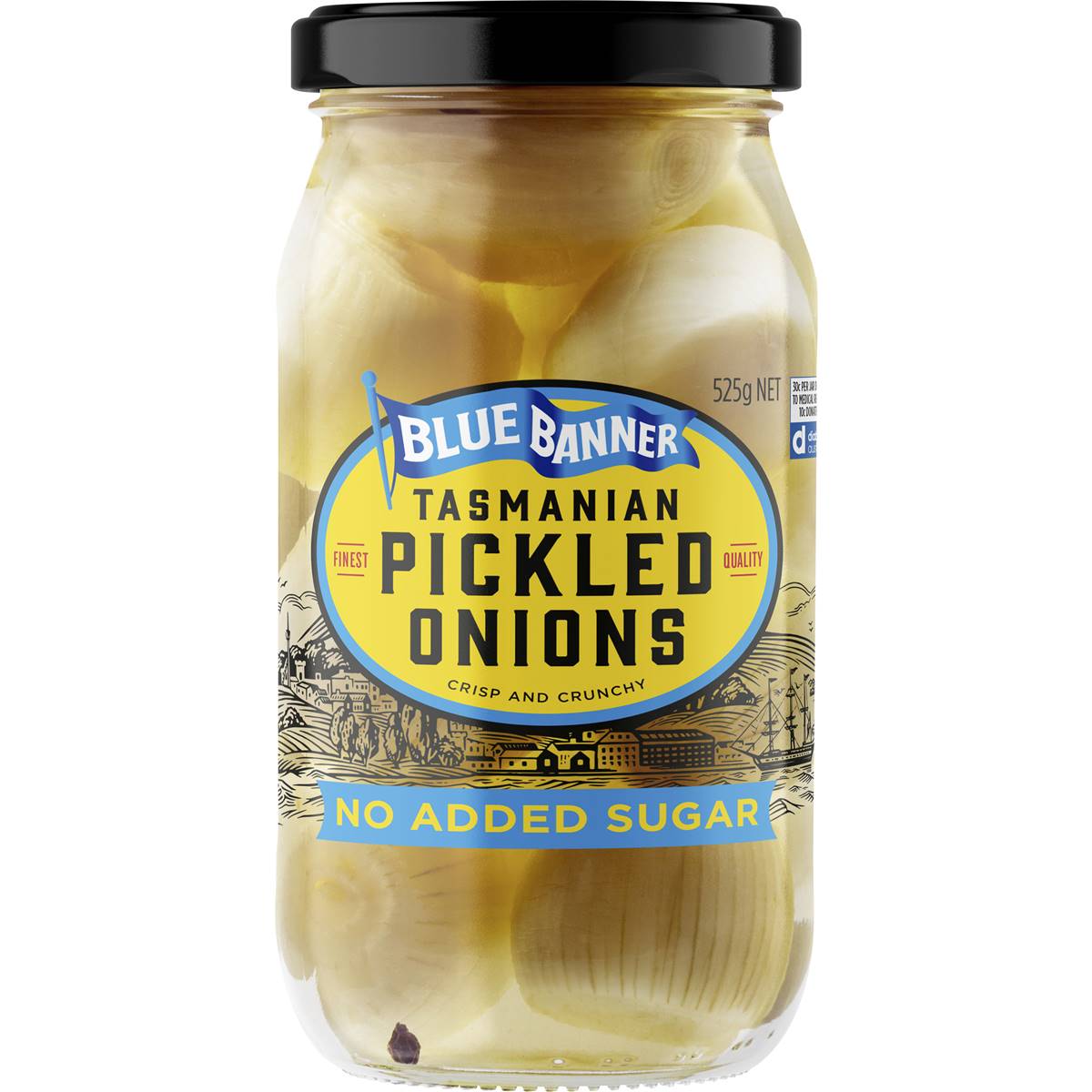 Blue Banner Tasmanian Pickled Onions No Added Sugar 525g
