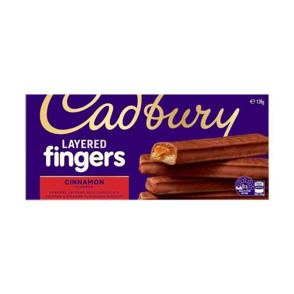 CADBURY LAYERED FINGERS CINNAMON BISCUITS 120G
