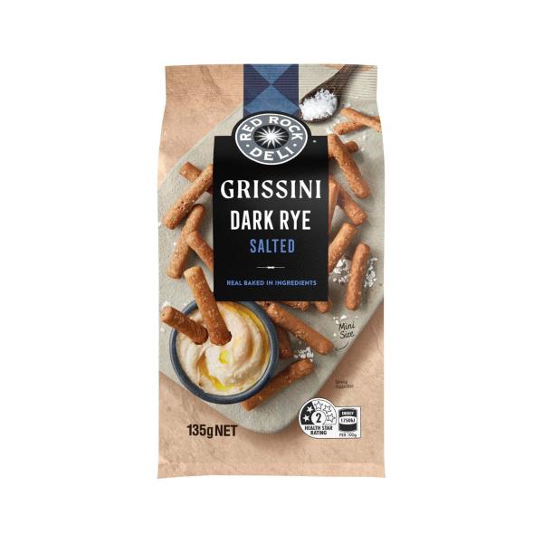RRD MINI GRISSINI SALTED DARK RYE 135G
