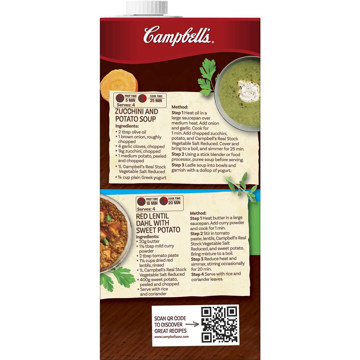 Campbell's Real Stock Vegetable Salt Reduced Liquid Stock 1l