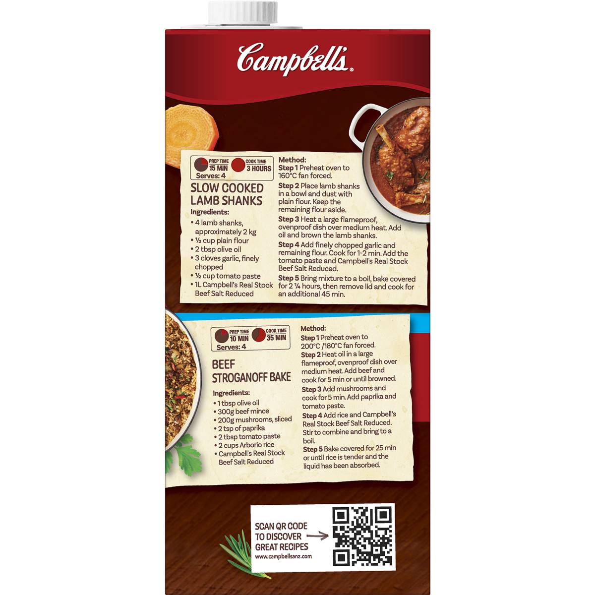 Campbell's Real Stock Beef Salt Reduced Liquid Stock 1l